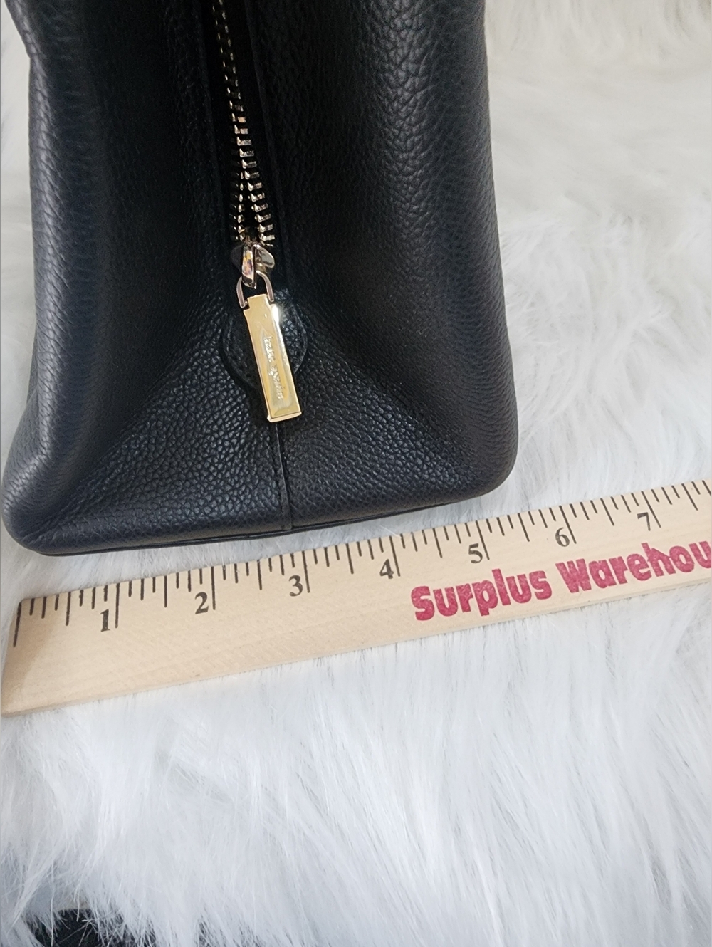 Kate Spade Black Leather Shoulder Bag w/ Half Metal Chain Straps "Jordyn" Bag - Picture 14 of 16